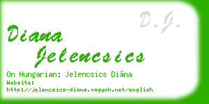 diana jelencsics business card